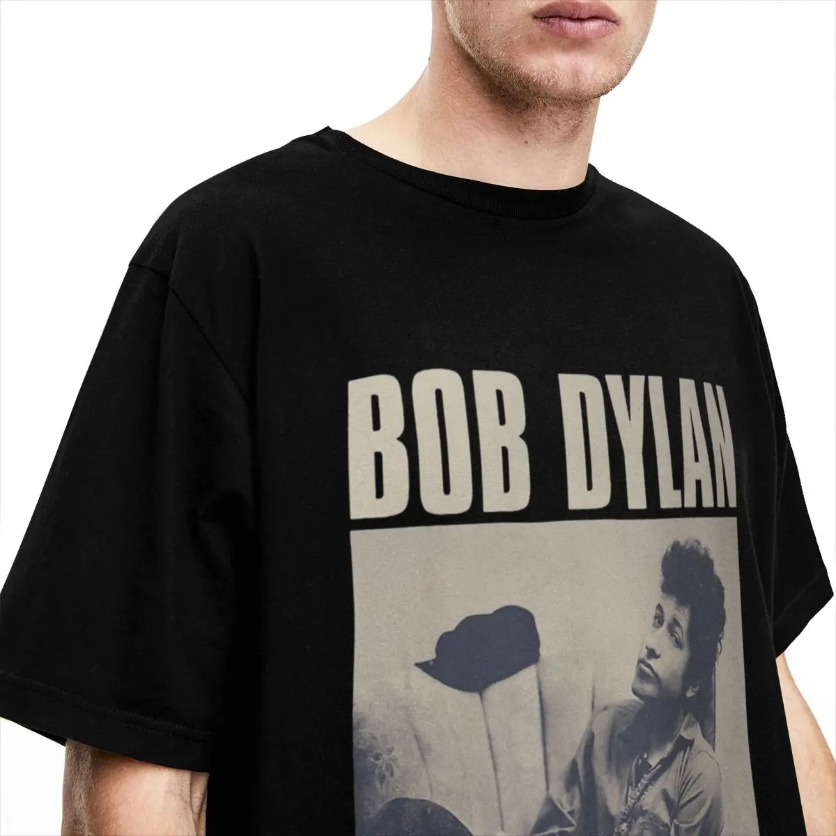 Leisure Bob Dylan Singer T-Shirt for Men Women Crew Neck 100% Cotton Vintage Music 90s Short Sleeve Tees Birthday Gift Tops