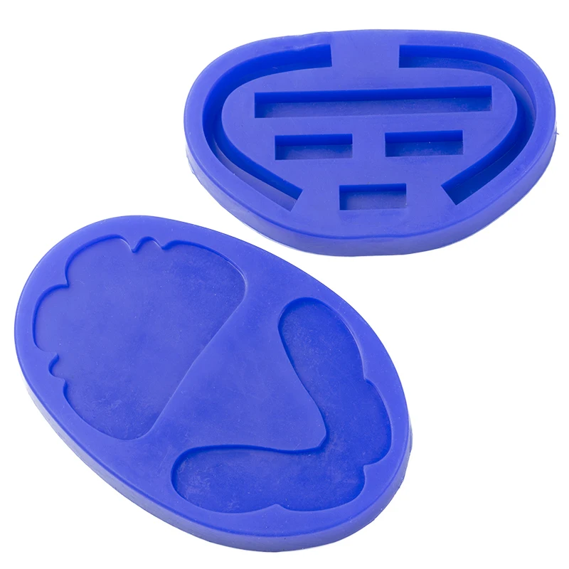 Dental Individual Tray Wax Rim Silicone Rubber Implant Molding Mould Blue Teeth Model Base Tool