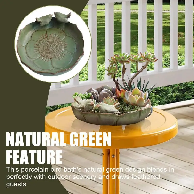 

Ceramic Birdbath Bowl Bird Feeder Food Holder Container Bird Feeding Tray for Outdoor Garden Courtyard Decoration Bird Feeder