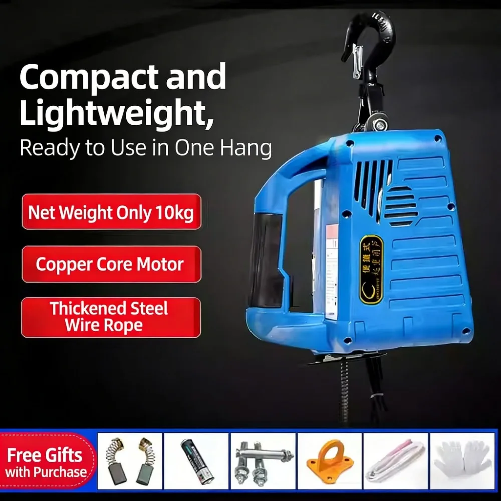 

Home Decoration Scene Adaptation Wireless Remote Control Miniature Electric Hoist Portable Air Conditioner Installation Crane
