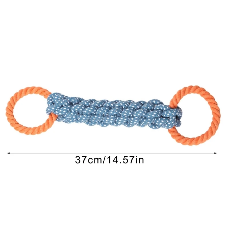 Dental Health Dog Chew Rope Toy Weave Cotton Pet Teething Interactively Toy