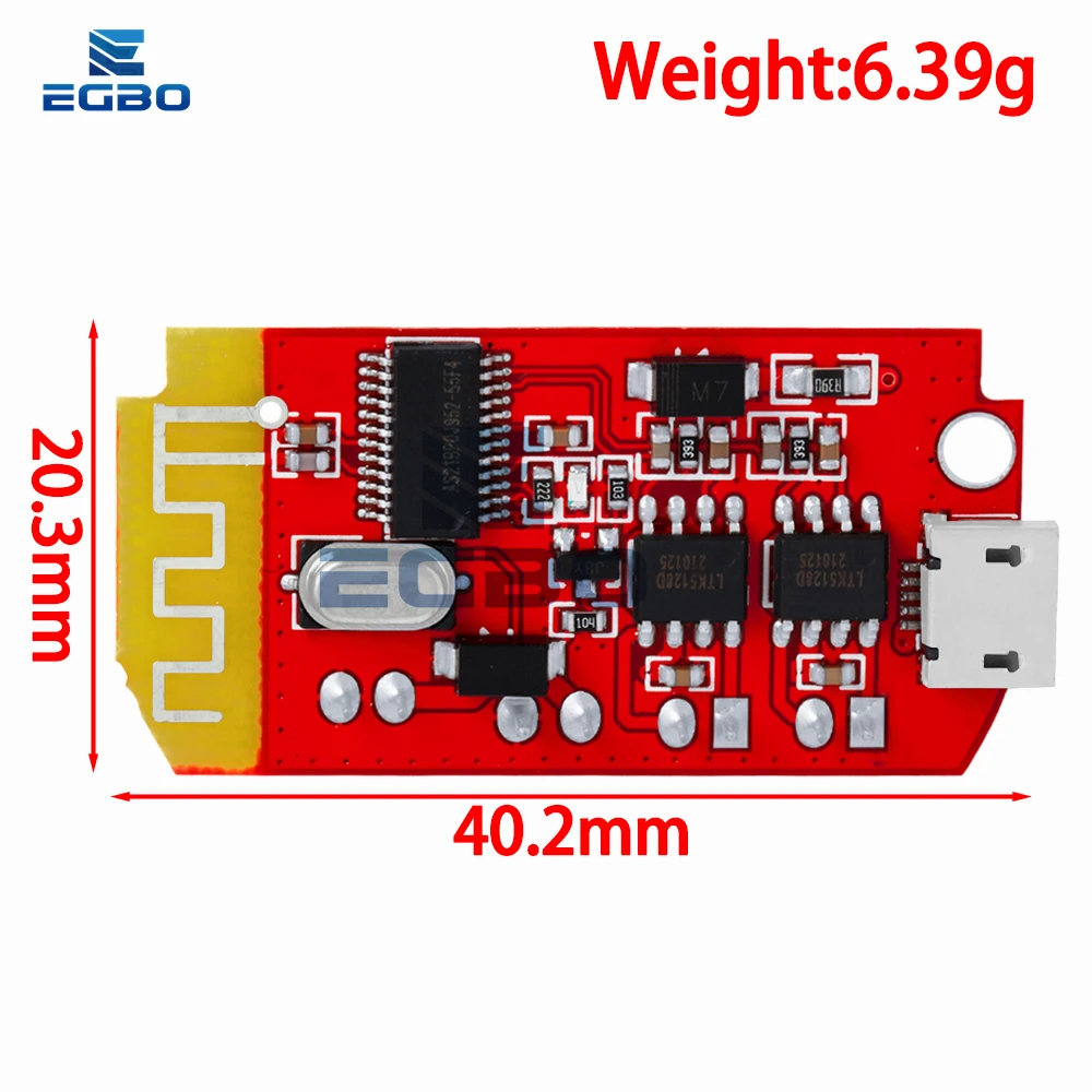 1PCS~5PCS CT14 Type-C Micro Stereo Bluetooth 4.2 Power Amplifier Board Module 3.7v 5V 5W+5W Mini with Charging Port EGBO