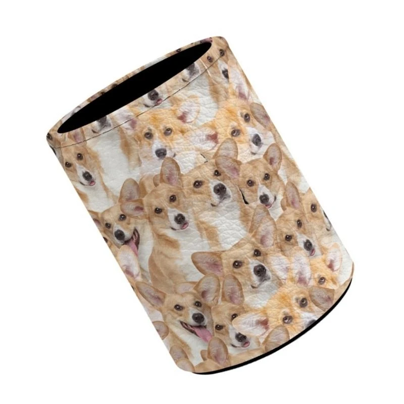 

W89C Leather Pen Cup Cup Makeup Brush Держатель дистанционный держатель для школы