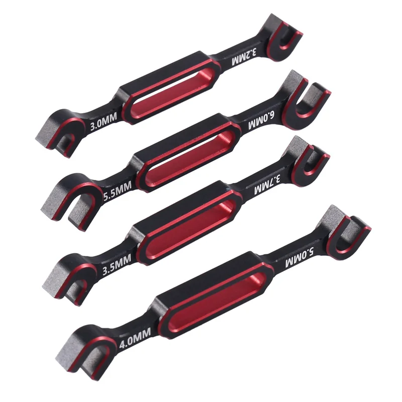 

ODIES-8Pcs Wrench 3/3.2/3.5/3.7/4/5/5.5/6Mm Turnbuckle Nut Ball End Joint Remover Universal Tool For RC Car Drone Boat,2