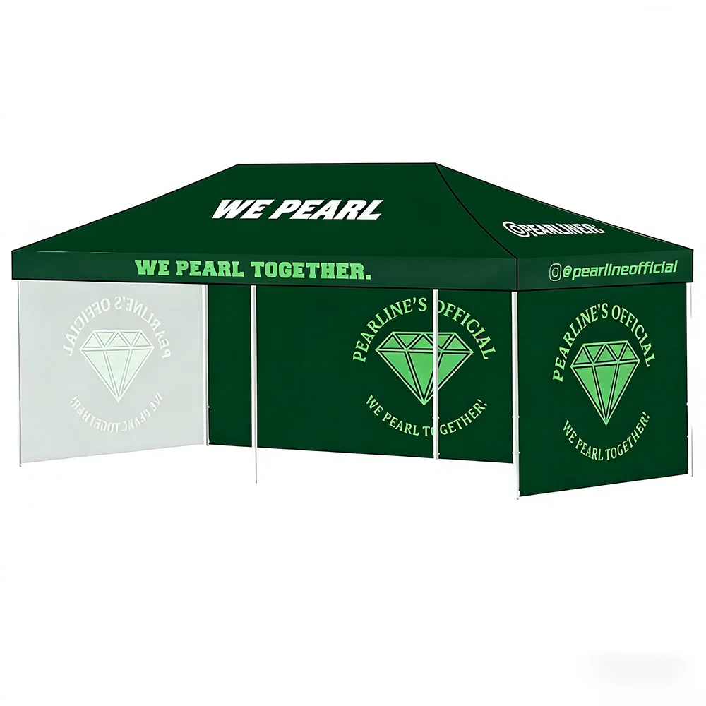 Customizable 10x10FT Aluminum Pop up Canopy Tent Instant Setup with Free Logo Print Outdoor Promotions Commercial Us