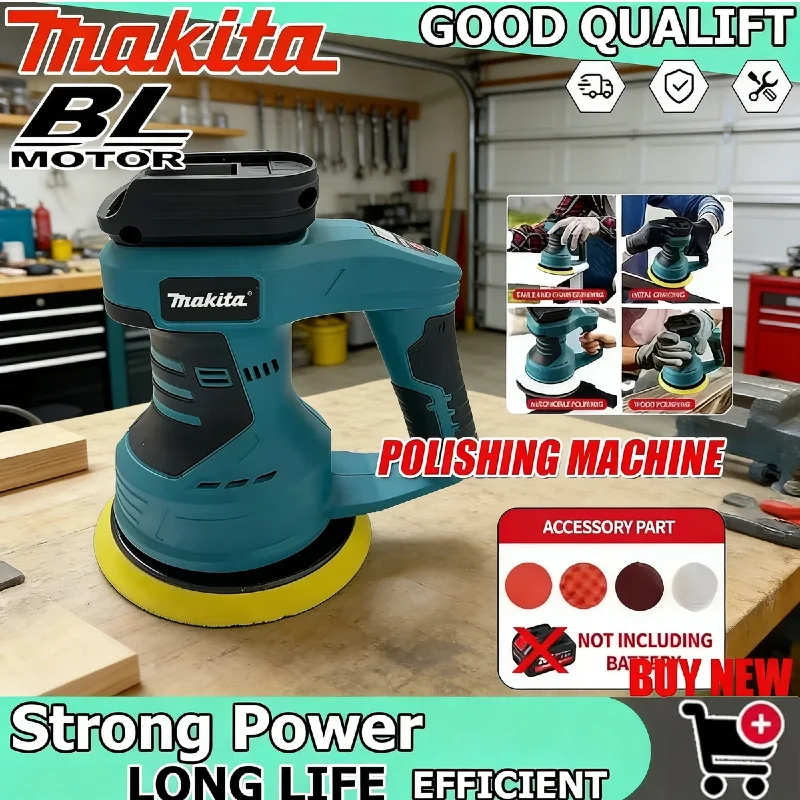 

Makita Rechargeable 18V Car Polishing Machine, Auto Sealing Glazing & Waxing Tool, Electric Polisher for Sanding & Finishing