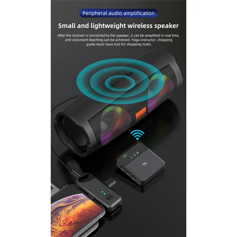 B02B-SX31 Wireless Lavalier Microphone for Camera Interview Live Recording for Phone Computer Sound Cards Voice Recorders