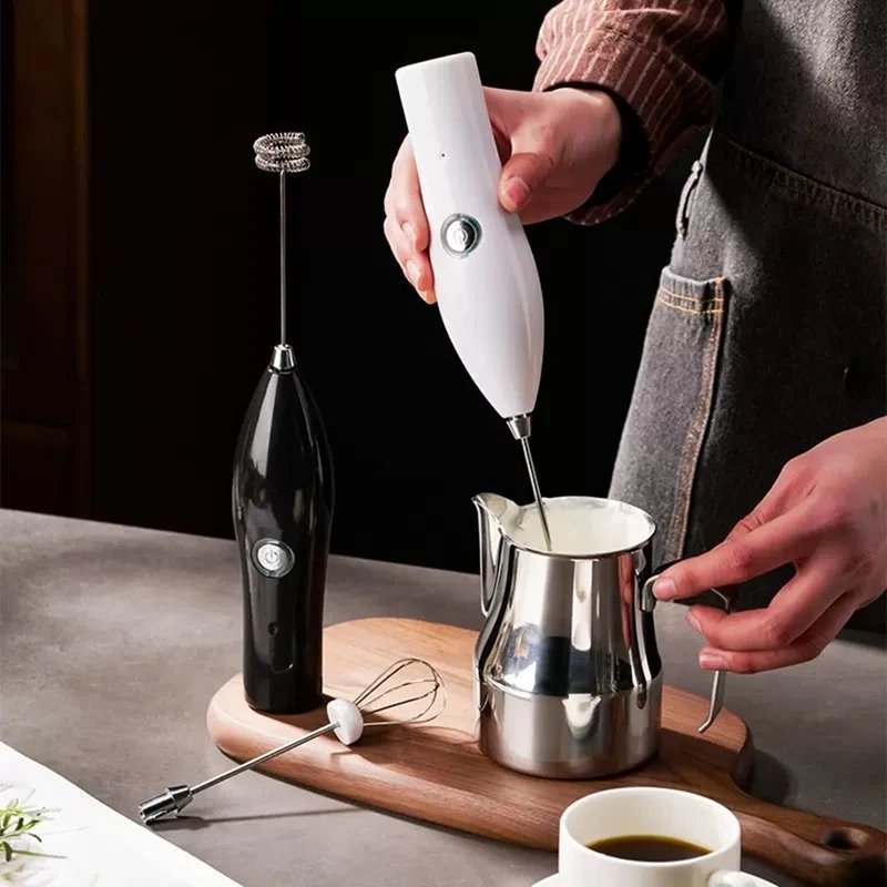 Electric Handheld Milk Frother Blender With USB Charger Bubble Maker Whisk Mixer For Coffee Cappuccino Home