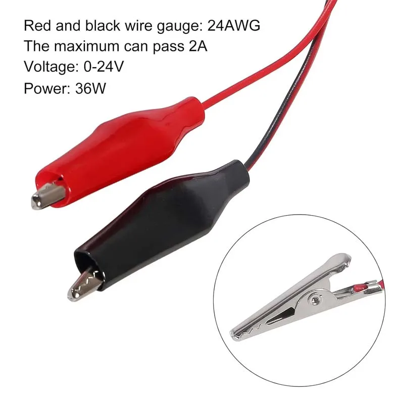 2 قطعة USB إلى التمساح كليب كابل محول ذكر أنثى USB إلى التمساح كليب التحقيق كابلات USB مع مشبك التمساح لاختبار الدائرة