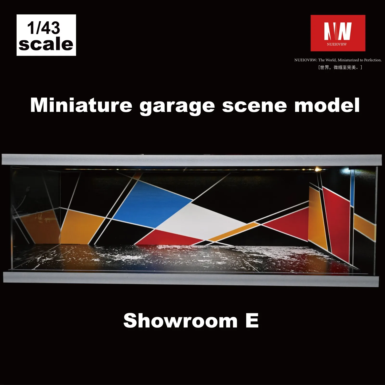 1/43 Diorama Diecast Garage Model LED Verlichting Stadsauto Showroom Parkeerplaats Scène Model Display Speelgoed