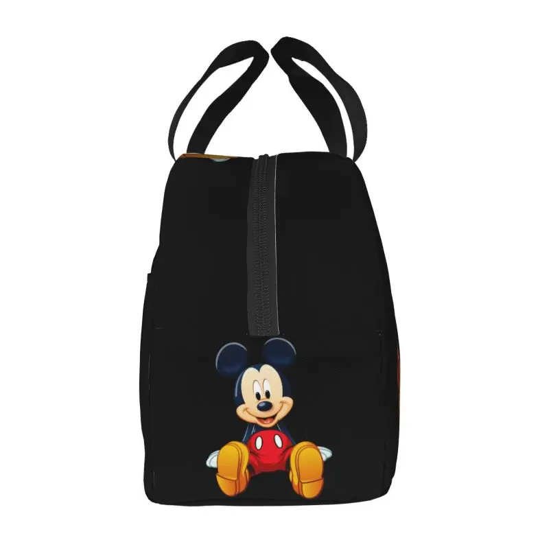 Custom Mickey Mouse Lunch Box Women Leakproof Cooler Thermal Food Insulated Lunch Bag Kids Reusable Picnic Tote Bags