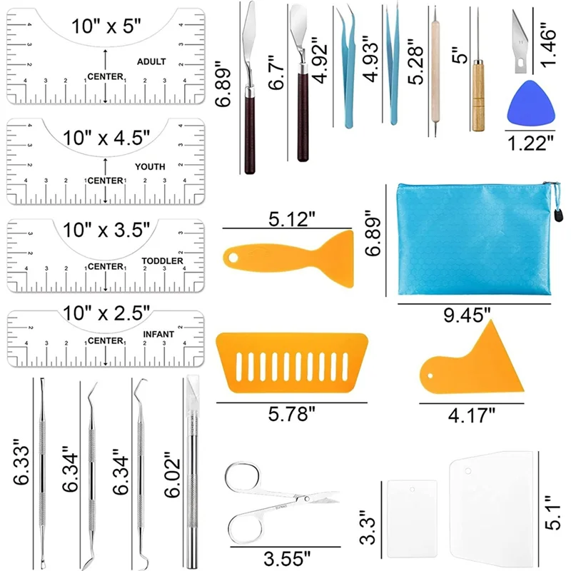 دليل مسطرة معظم القمصان، تصميم مركزي لمحاذاة الفينيل، مسطرة القميص لمحاذاة الفينيل، مجموعة أدوات النقش على شكل زهرة مجففة