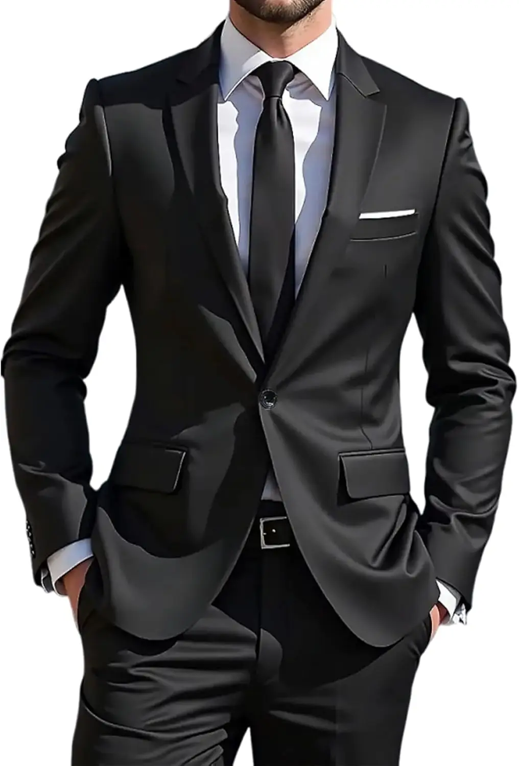 

Men's Suits Regular Fit 2 Piece One Button Blazer Pants Set Formal Wedding Prom Tuxedo Suits