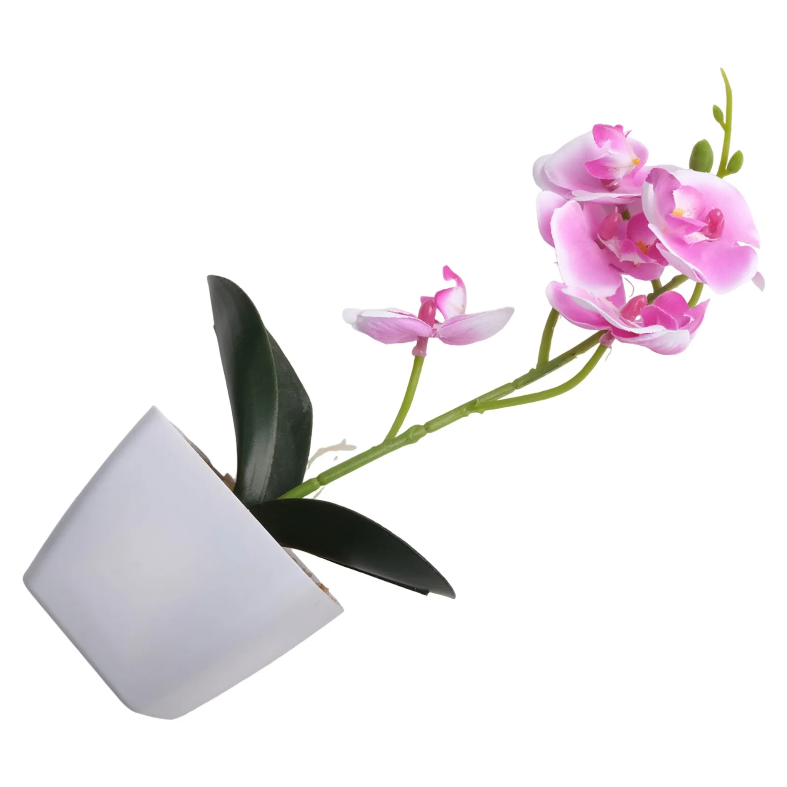 5-head Phalaenopsis Artificial Flower Mini Bonsai Simulated Tree Pot Plants Fake Flowers Office Table Ornament  Room Home Decor