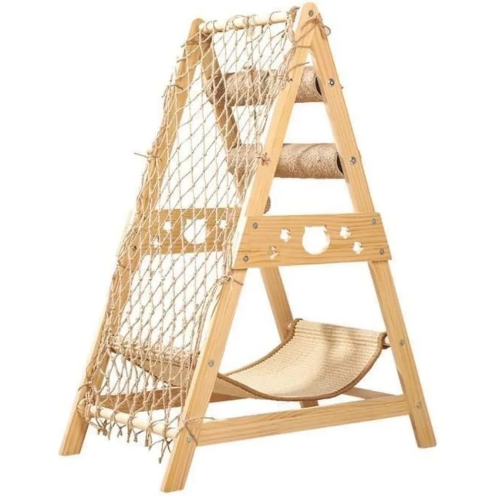 

Freedom Cat Frame Climbing Climbing Climbing Net Wooden Nest Jumping Platform Suitable for Playing and Sleeping Climber