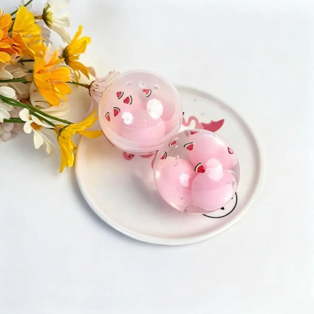 Fruit Series Crispy Handmade Ball Crunch Sound Candy Crispy Sensory Dumpling Squishy Pinch Handmade Fidget Squeeze Daily Relax
