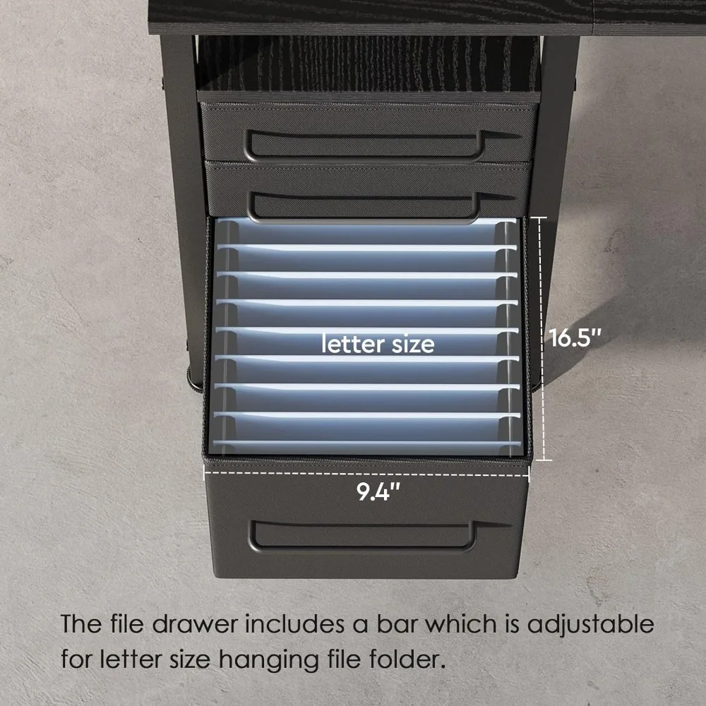 Compact 40 Inch Desk with Drawers and Shelves - Small Writing Desk for Home Office Storage Solutions