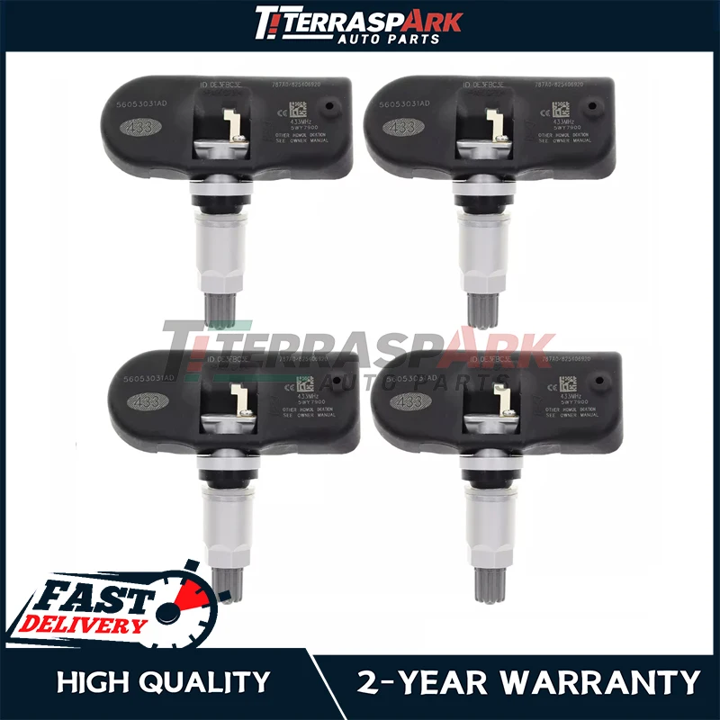 

4 × 56053031AD Датчик контроля давления в шинах TPMS для Chrysler Sebring Dodge Jeep