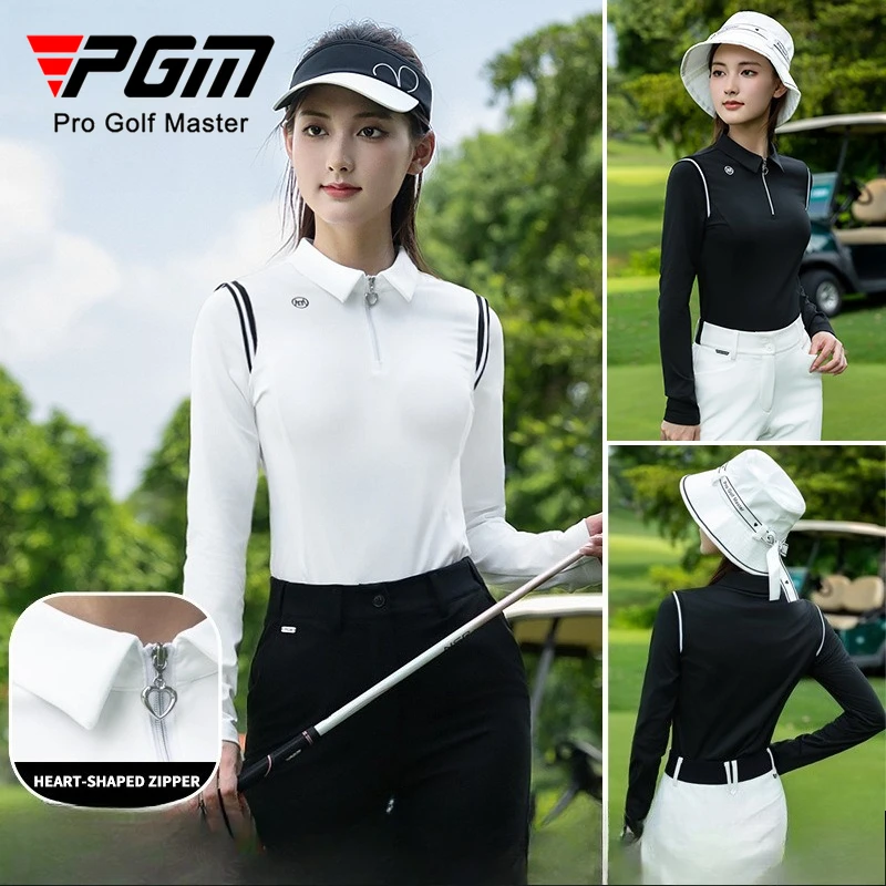 

PGM Golf Women's Autumn Winter Long Sleeve Polo Shirt Top YF837