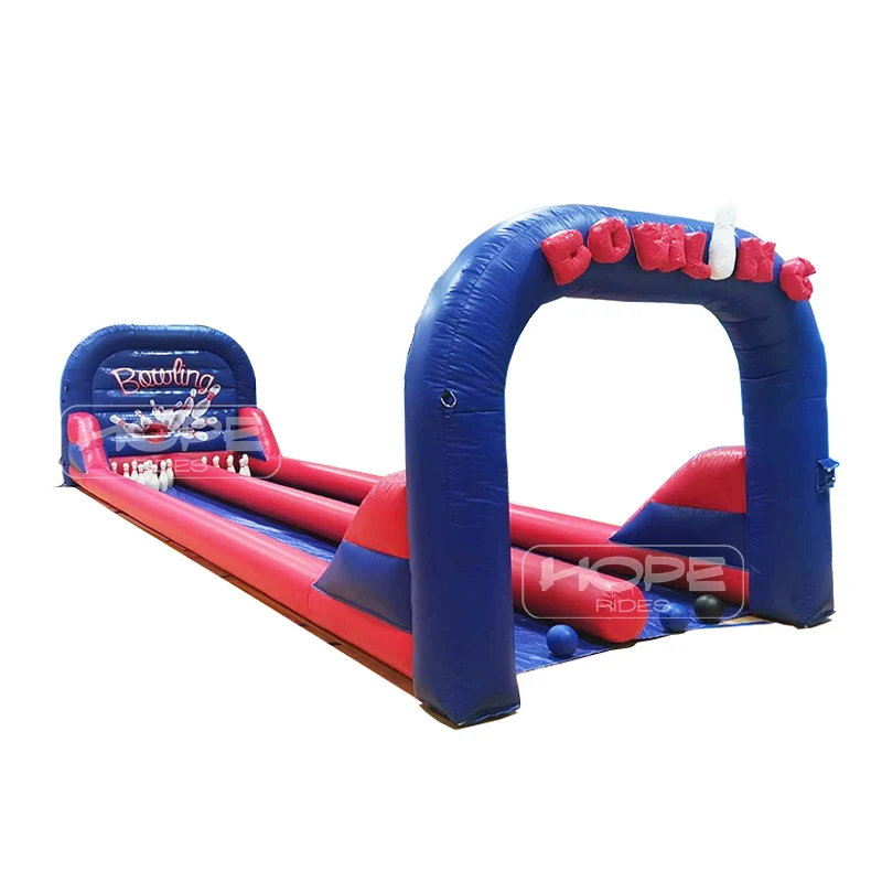 Party rental commercial park kids adults sports carnival fun outdoor indoor big inflatable bowling games for sale