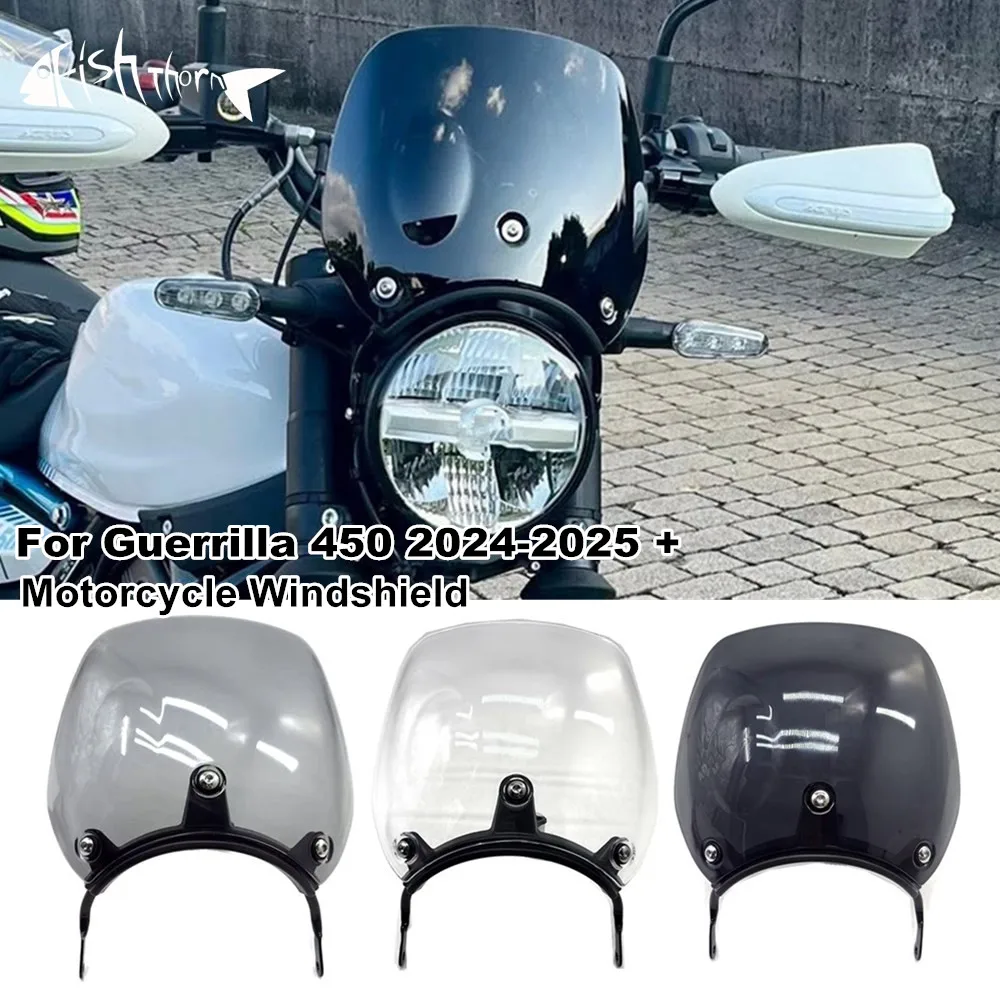 

For Guerrilla 450 Guerrilla450 2024 2025 Motorcycle Windshield Windscreen Windproof Wind Screen Deflector