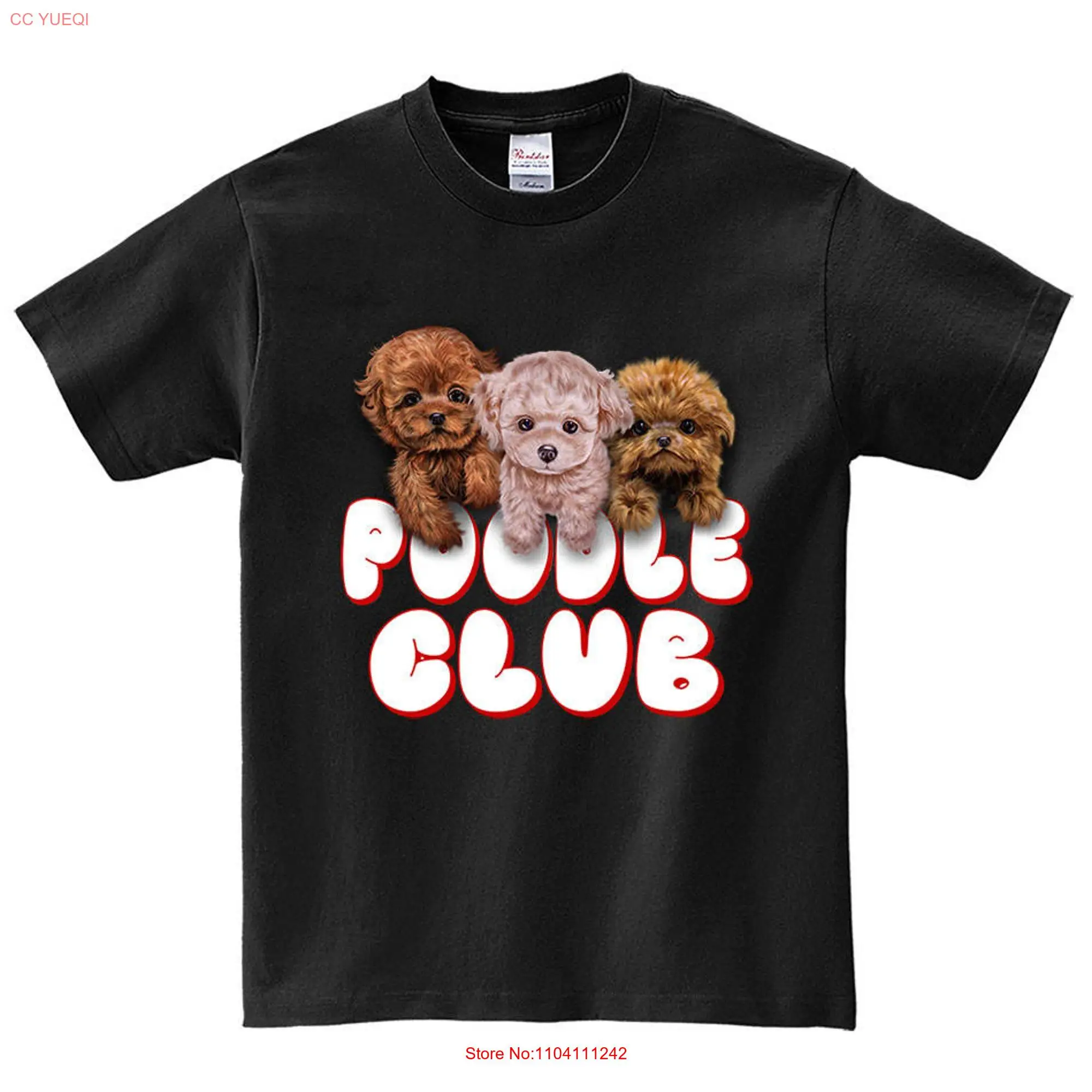 Toy Poodle Club Cute Tea Cup Puppy Baby Dog  Youth T Shirt PrintStarT long or short sleeves