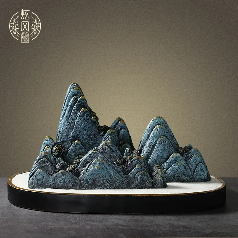 

Creative Resin Rockery Crafts Ancient Chinese Style Living Room Wine Cabinet Office Desktop Decor Home Decoration