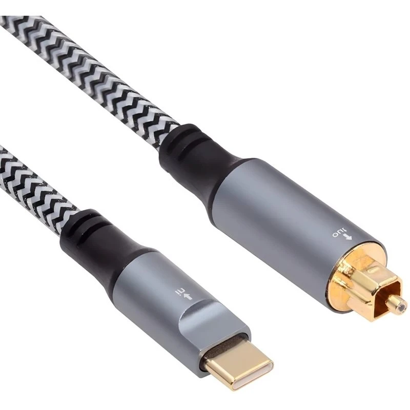 ABJF-USB C To Optical Audio Cable Type-C To SPDIF Toklink 96Khz 24Bit Compatible With Phones/Tablets/Laptops To DAC/Amplifer