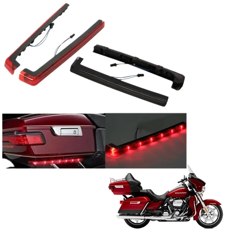 

Для Harley Touring Tour Pak Road King Street Glide 2006-2021 2020 2019 2018 Moto Tour Pak Pack Accent Side Panel светодиодный