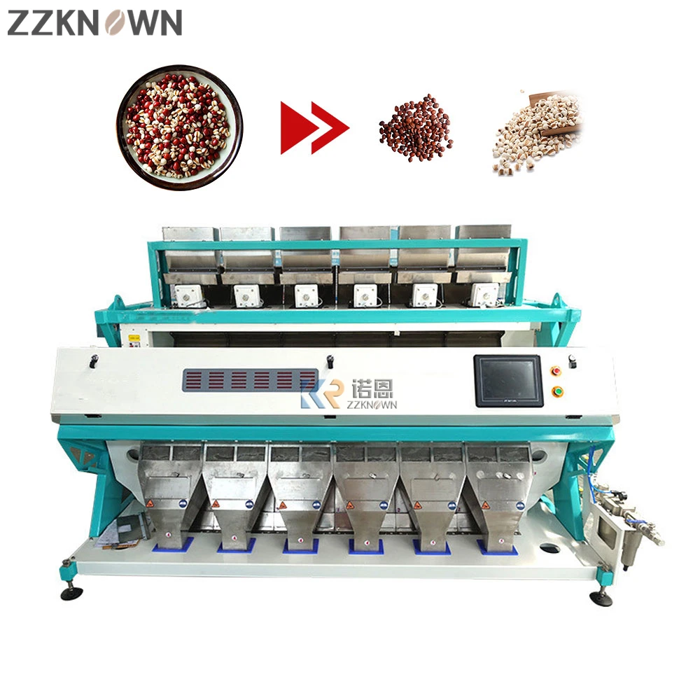 Rice Color Sorting Machine 6 Channels CCD Rice Color Sorter Grain Sorting Machine