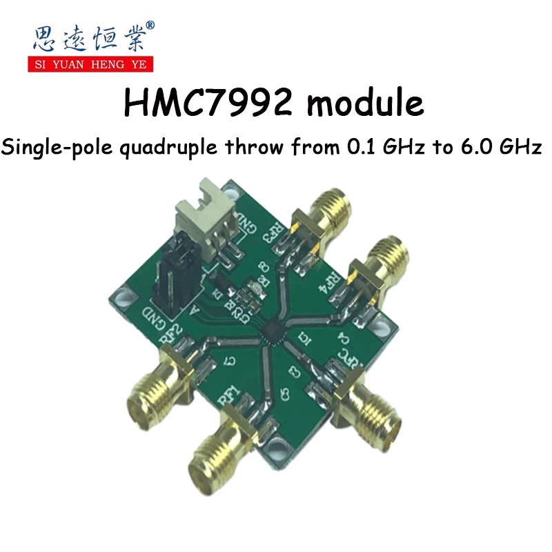 

1pcs HMC7992 module non-reflective 0.1GHz to 6.0GHz single-pole four-throw (SP4T) silicon switch