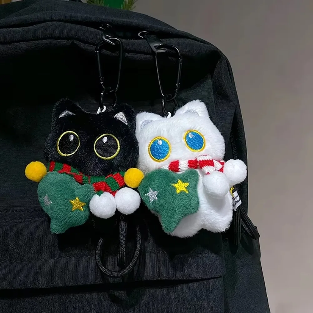 Cute Soft Fluffy Pendant Keychain Cartoon Kawaii Stuffed Doll Pendant Bag Charm Christmas Gift