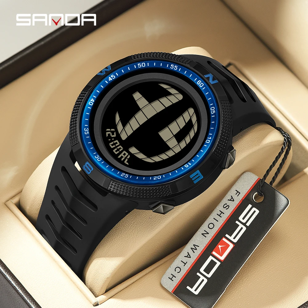 SANDA 6214 Outdoor Sports Electronic Watch Men's Multi functional Watch Alarm Clock Timing Waterproof LED Digital Watch
