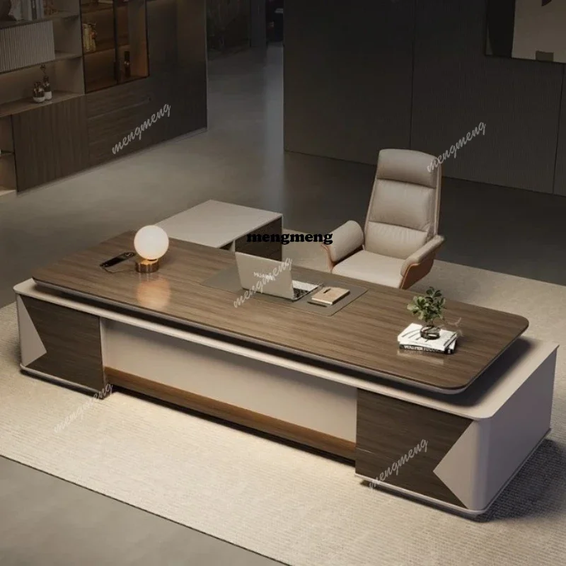 Boss President Desk and Chair Combination Simple Modern Office General Manager Desk Computer Desk Light Luxury Office Furniture