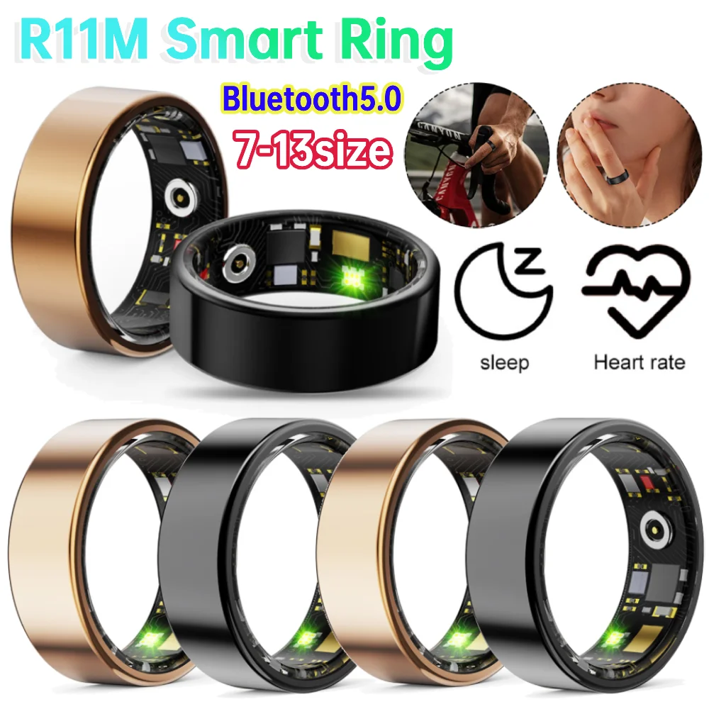 R11M Smart Ring IP68 Waterproof Fitness Ring Bluetooth 5.0 Friend Adding Smart Photo-Taking Sleep Ring Sport Ring For Run ﻿