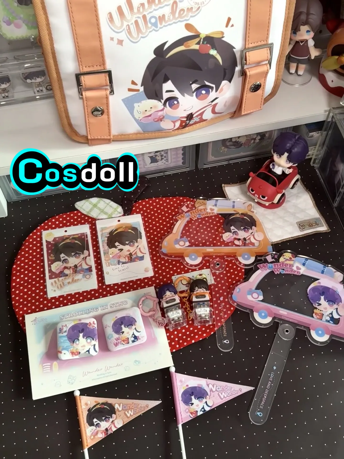 In Stock Original Love and Deepspace Sylus Rafayel Stuffed Time To Travel Wander Wonder Plushie Doll Badge Photo Card Water Bott