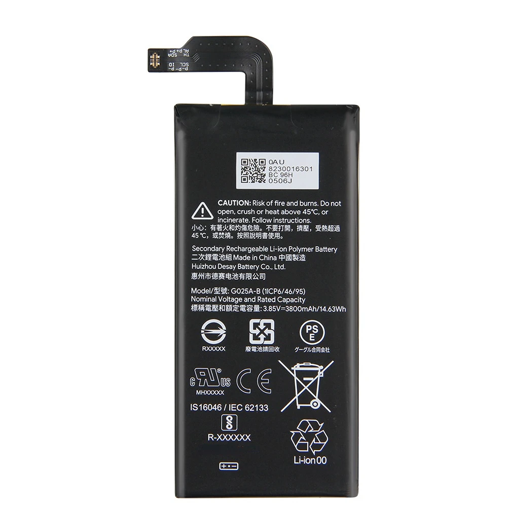 Replacement Battery GTB1F G025A-B G27FU For Google Pixel 5 5A Pixle5 XL Pixel5 Pixle5XL Pixel 5A Rechargeable Battery