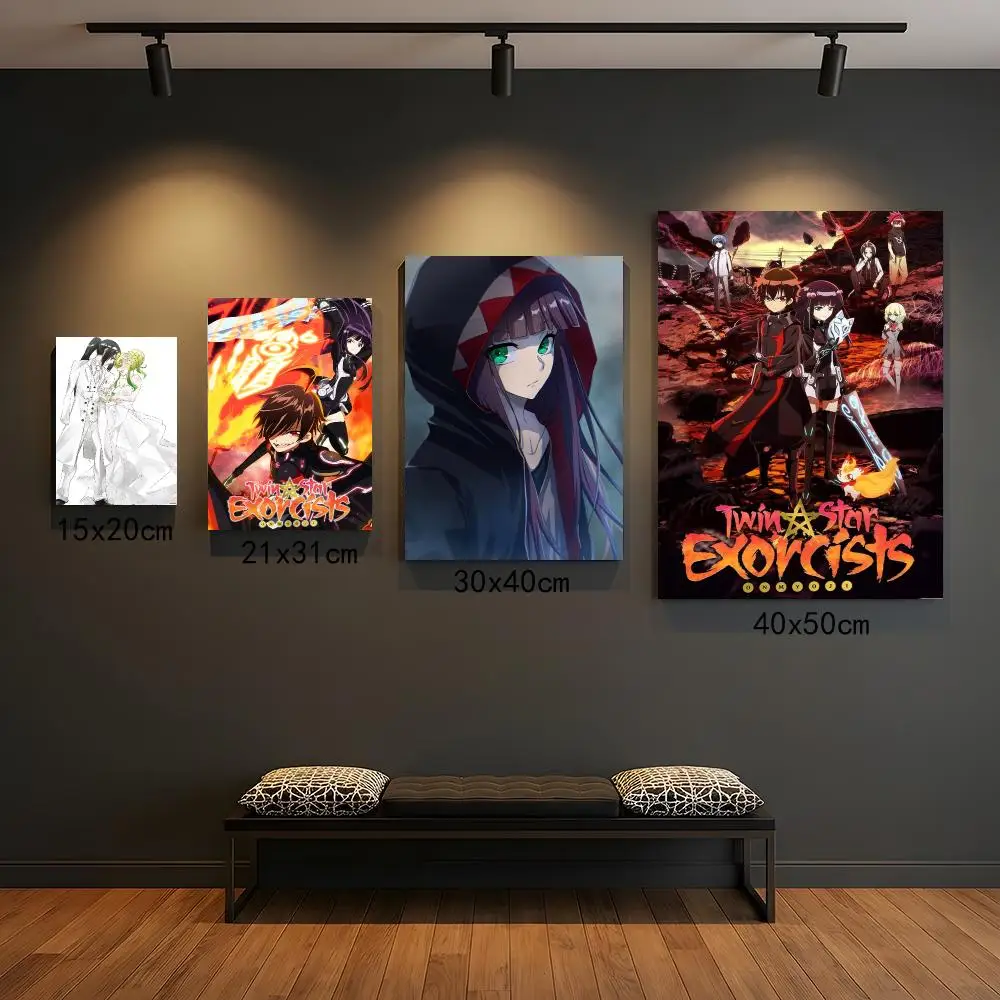 anime T-Twin Star Exorcists-S Poster Self Adhesive Wall Decor for Modern Home Cafe Office and Bar