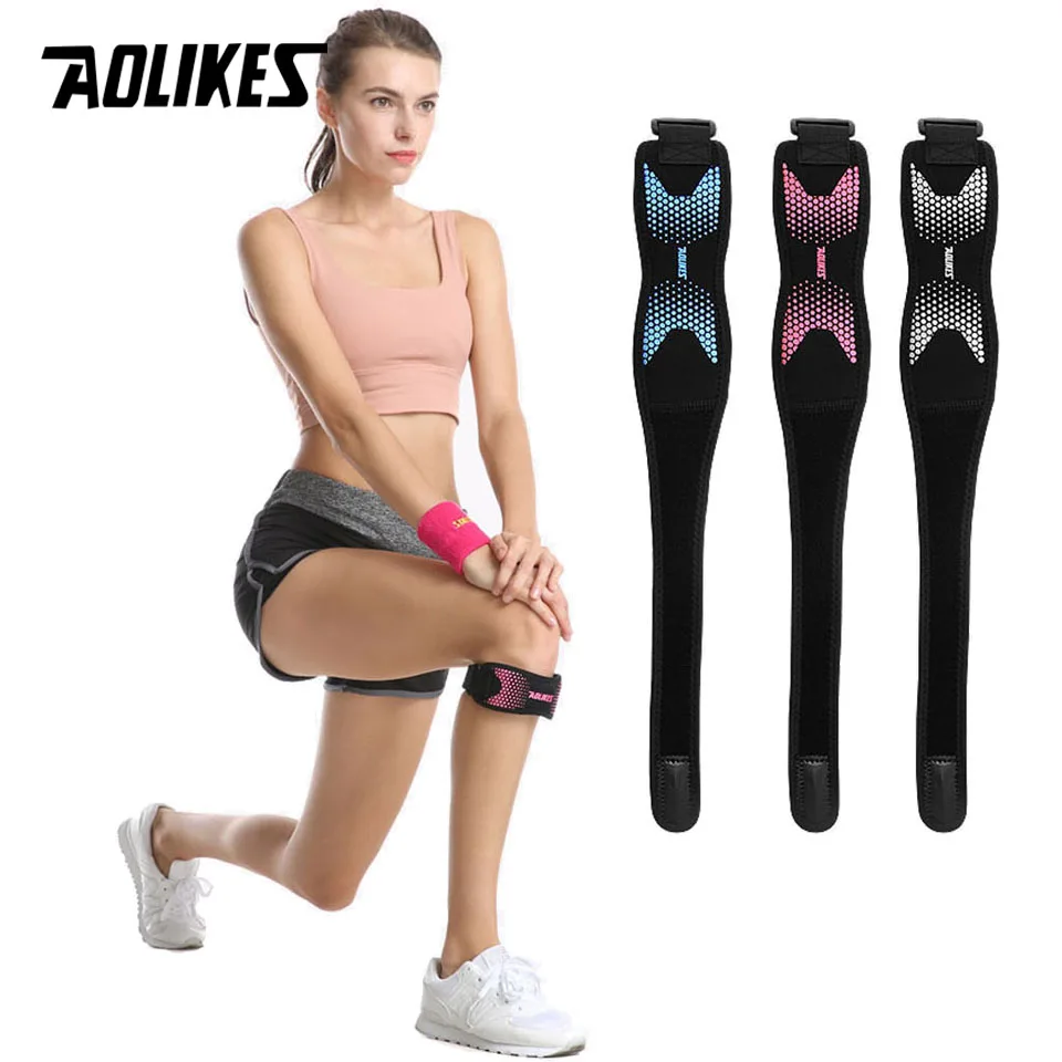 AOLIKES 1PCS Patella Tendon Knee Straps, Knee Brace Knee Support Patellar Stabilizer for Running Hiking Tennis Jumping Arthritis