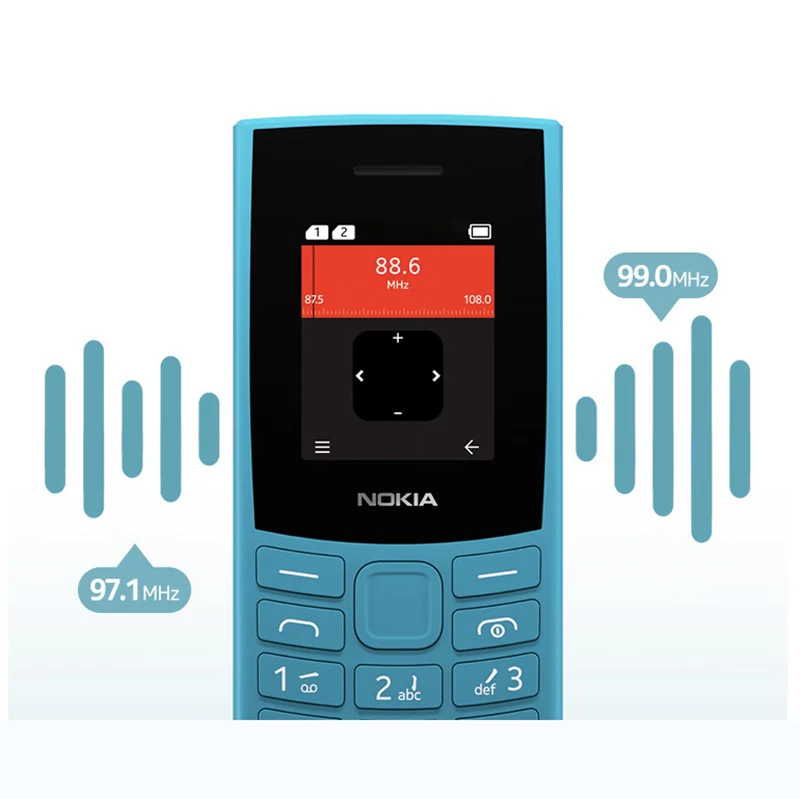 Original Nokia 105 4G 2023 Feature Phone Dual SIM Bluetooth 5.0 1450mAh Battery FM Radio Call Recording with Hebrew Keyboard