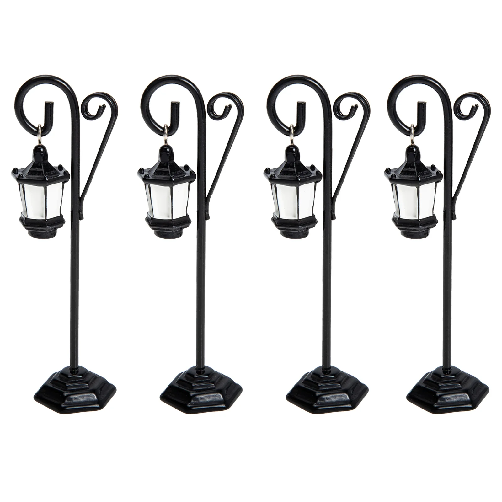 4 Pcs Bracket Street Light Clip Office Decor Menu Holder Metal Desktop Adornment