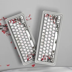 Duits Frans Spanje Ansi Dyesub Keycaps Prum Blossom 80 Toetsen Cherryprofile Keycap Voor Qwertz Azerty 61 64 67 68 Toetsenbord