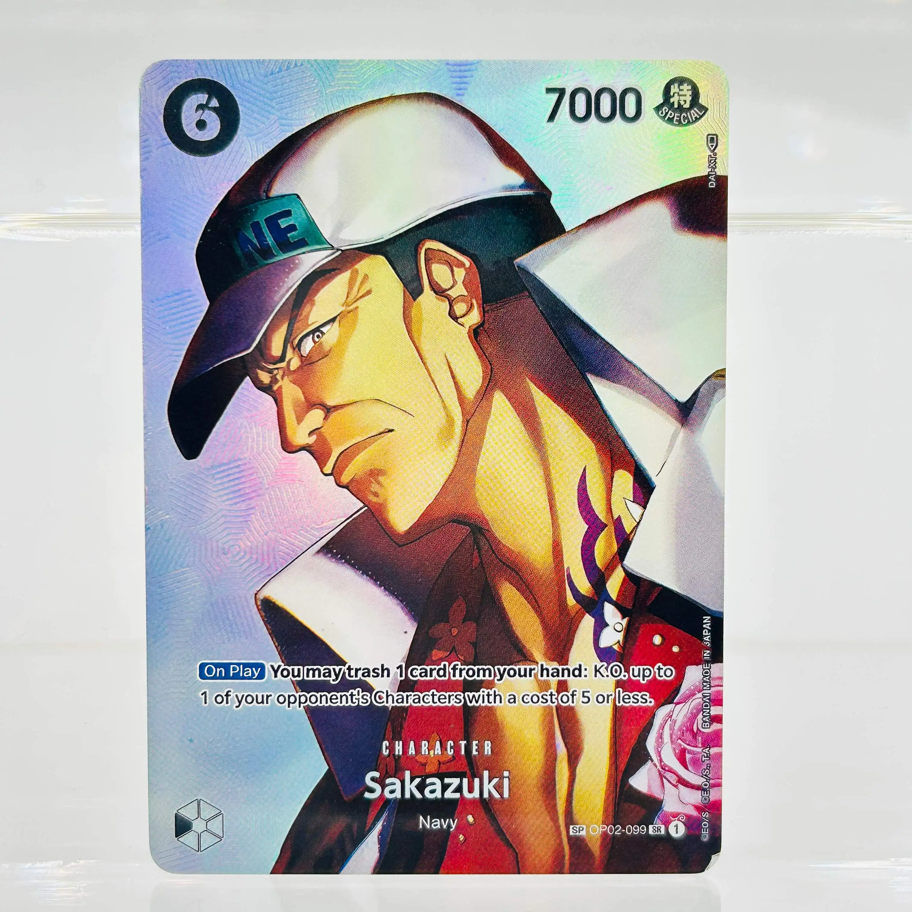 

One Piece EN OP02-099 Sakazuki DIY Foil Texture Premium Anime Collection Card