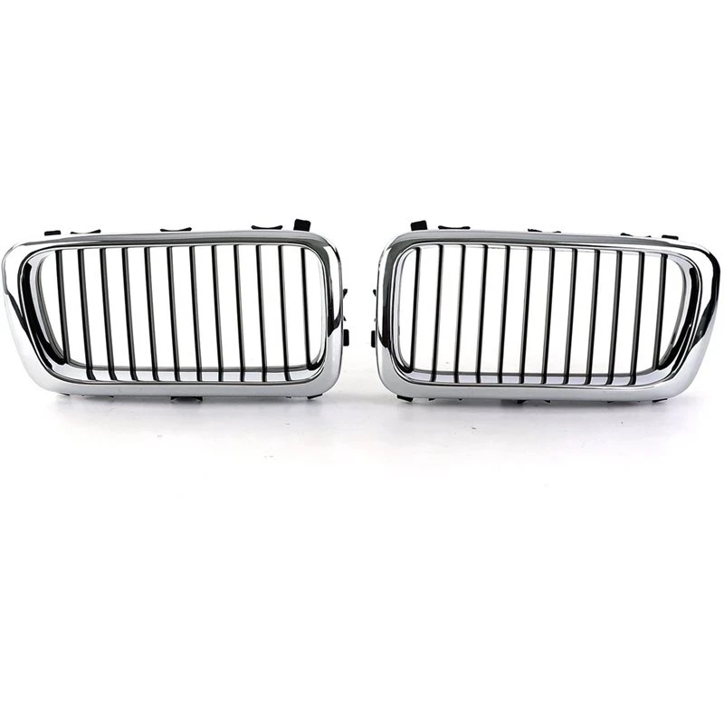 NEW-For BMW 7-Series E38 1995-1998 Car Front Kidney Grille Grill In Chrome Black