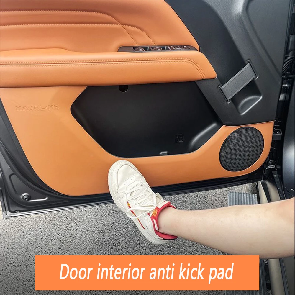 

For Haval H9 2nd 2024 2025 Automotive parts door anti kick pad leather protective pad decorative accessories