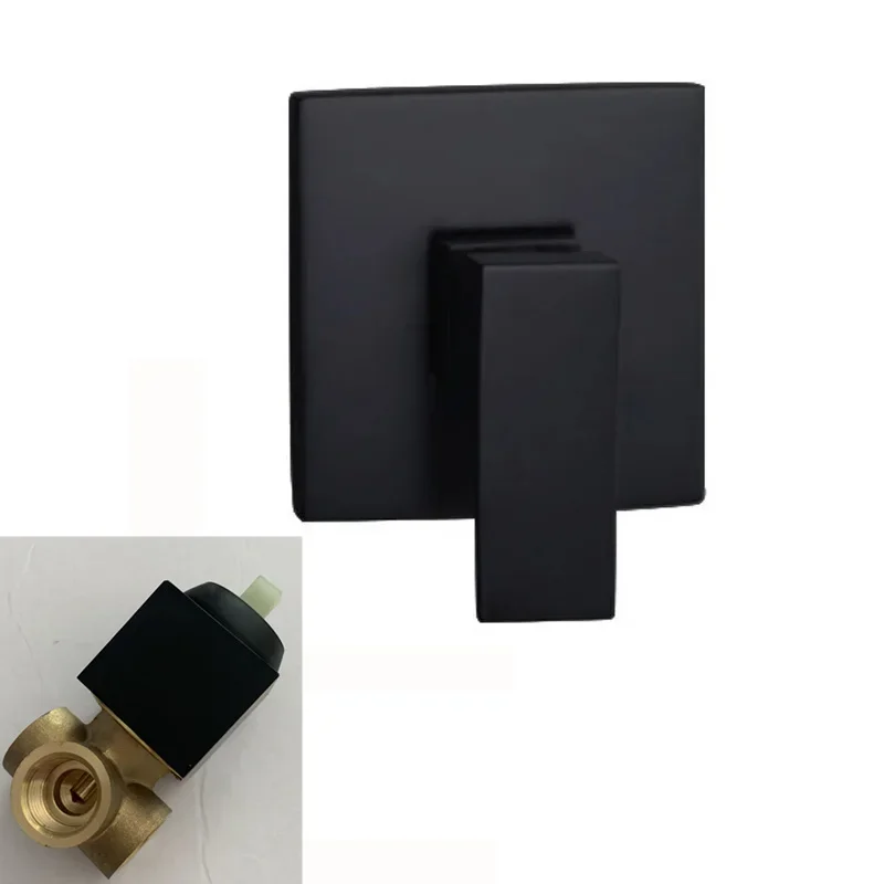 Brass Bathroom Wall Mounted Hot Cold Mixing Valve Concealed  2 Inlet 1 Outlet Water Control Valve Single Lever for Hotel Faucet