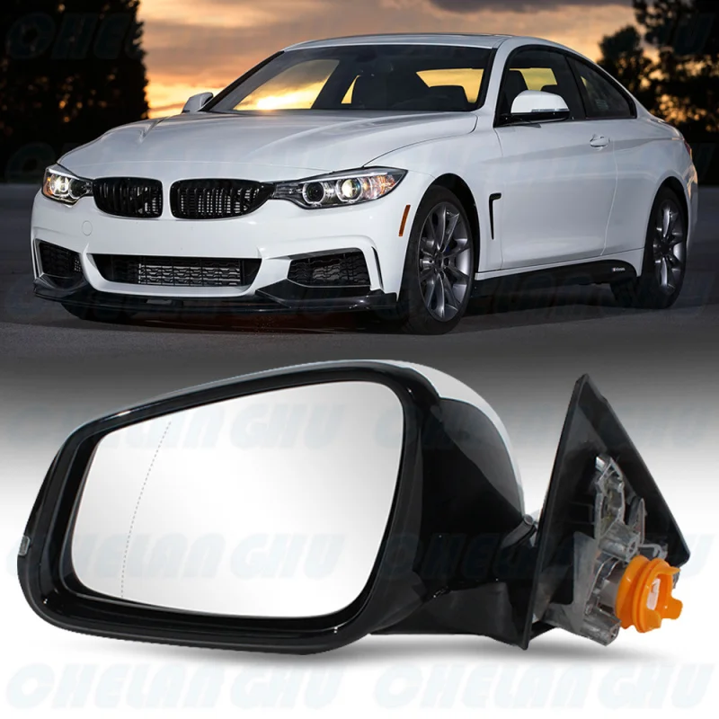 

For BMW F32 428i 435i 440i 2015 2016 2017 2018 2019 2020 Left Side 5 Pins White Painted Heated Memory Power Fold Mirror Assembly