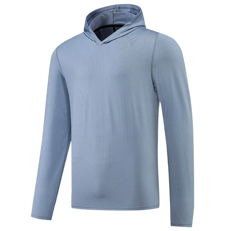 New Fashion Sport Hoodies For Men Running Training Outdoor Jogger Pullover Solid Color Sweatshirt Breathable Fitness Long Sleeve