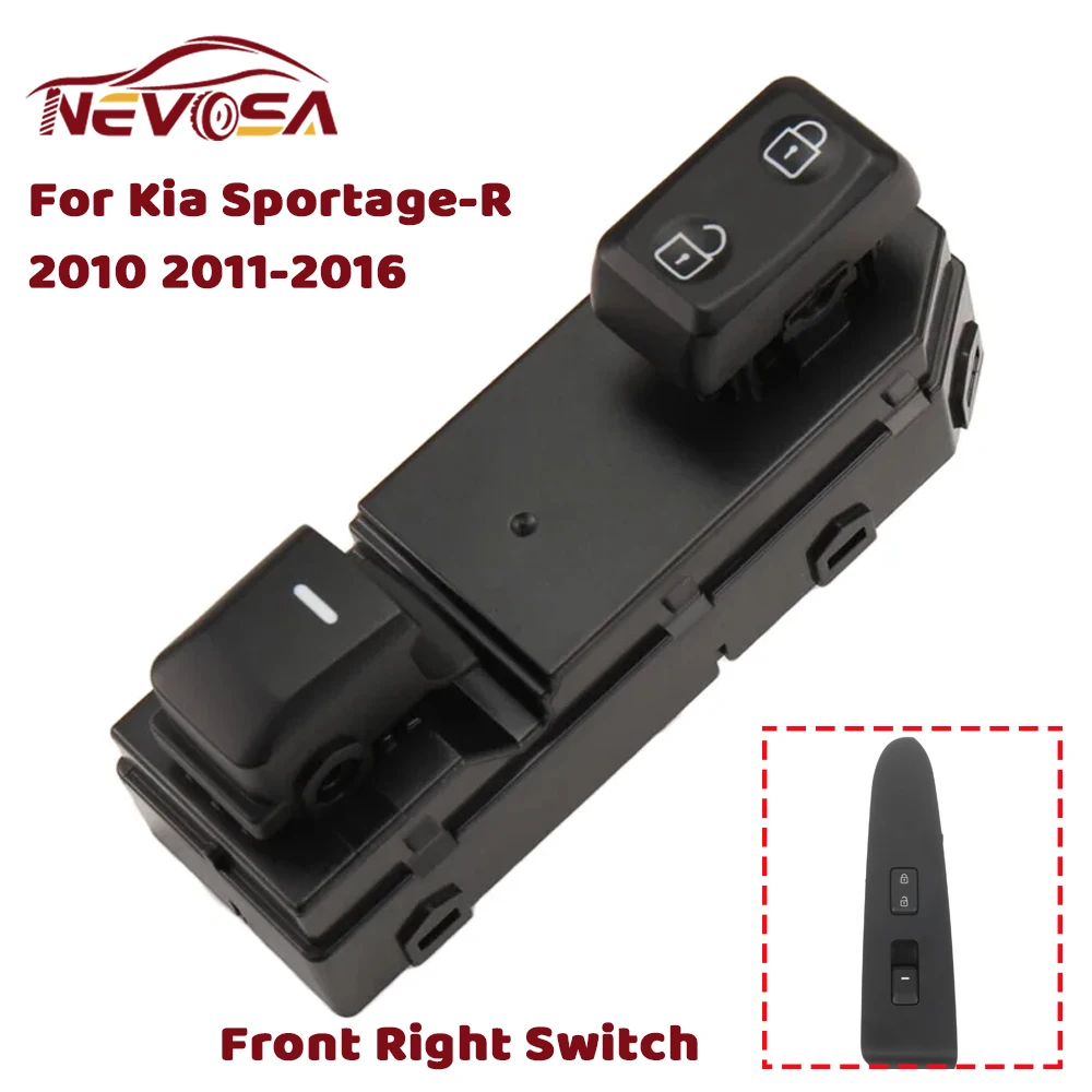 Image of Vorne Rechts Seite Für Kia Sportage-R 2010 2011 2012 2013 2014 2015 2016 Fensterheber Schalter Control Passagier Taste 93575-3W100