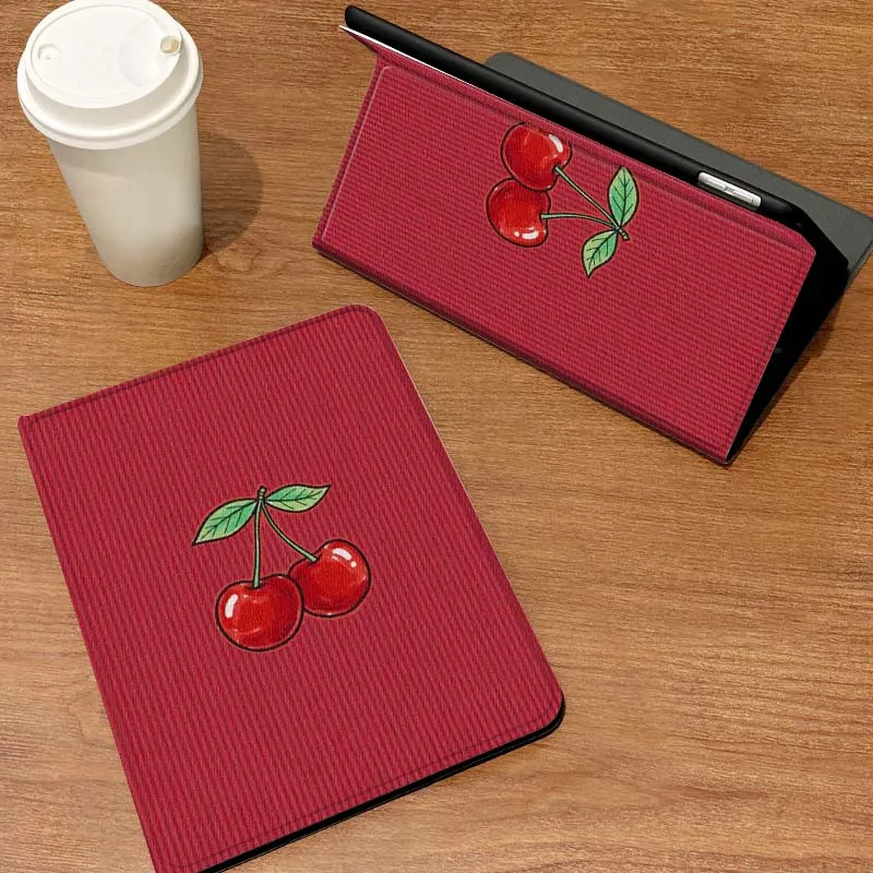 

Red Cherry Pattern Design Case For Samsung Galaxy Tab S6 S7 S8 S9 S10 S11 FE Plus Lite Tablet
